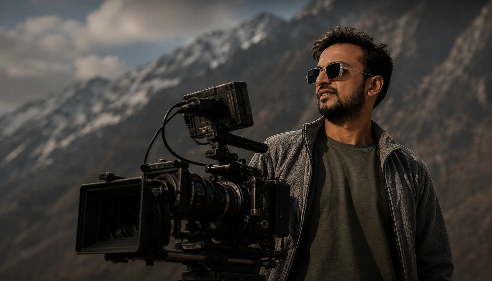 Dheeraj Jindal with a cinema camera